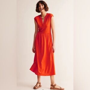 Boden Chloe notch jersey midi dress